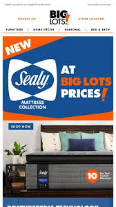 You should choose a mattress which allows adequate freedom of movement while you sleep. Now Sealy Mattresses At Big Lots Prices Big Lots Email Archive