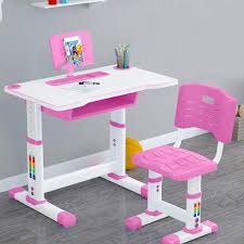 Free delivery over £40 to most of the uk great selection excellent customer service find everything for a beautiful home. Kids Desk And Chair Set Height Adjustable Children Study Desk Chair And Table Set Students Interactive Workstation Tilt Desktop Storage Drawer Bookstand For 3 15 Yrs Boys Girls Us Stock Pink Buy Online In