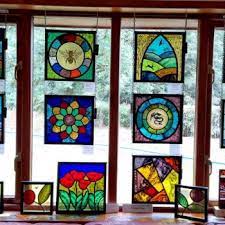 Framed Artisan Stained Glass Panel