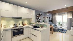 Open Plan Kitchen In Small House gambar png