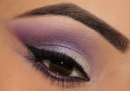 fff purple silver makeup look