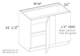36 42 base blind corner cabinet full