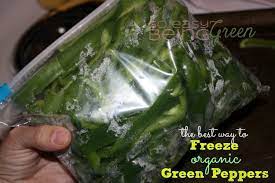 to freeze green peppers