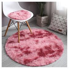 soft area rug fluffy round rug gy