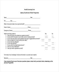 free 11 sle health screening forms