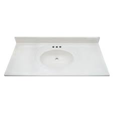 Limited time sale easy return. Magick Woods White Swirl 43 Inch 22 Inch Cultured Marble Oval Recessed Vanity Top The Home Depot Canada