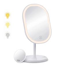 led compact vanity mirror with 1x 10x