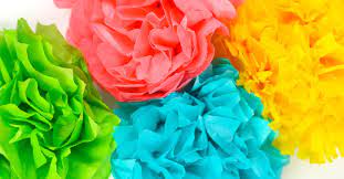 how to make tissue paper flowers four