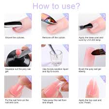 poly gel nail kit 10 colors quick nail