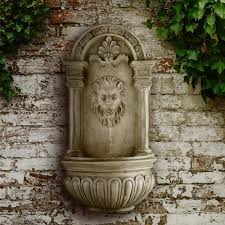 Vintage Wall Fountain Feature Solar Led