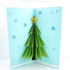 I cut the largest tree from the christmas trees dies from the stampin' up!whimsical trees bundle from the gold metallic specialty paper. How To Make A 3d Christmas Card I Heart Crafty Things