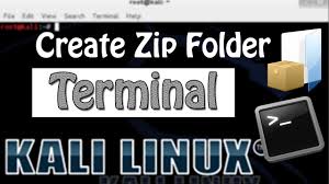 how to create zip folder in kali linux