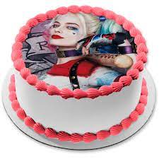 My friend from sweet tooth cravings will occasionally ask me to make a cupcake topper or diy cake topper. Dc Comics Harley Quinn Graffiti Baseball Bat Edible Cake Topper Image A Birthday Place