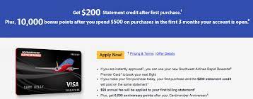 New cardholders generally need to spend around $3,000 within 3 months of opening an account to earn one of the best credit card bonuses. Southwest Credit Card Offer Of 200 And 10 000 Points Good Deal Running With Miles
