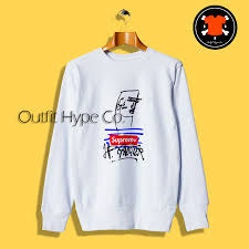 Supreme X Jean Paul Gaultier White Sweatshirt