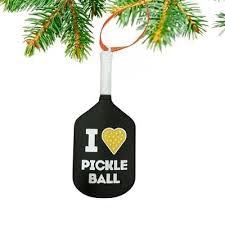 miniature pickleball paddle ornament