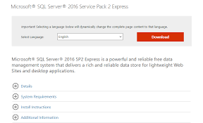 install sql server 2016 express edition