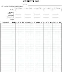 Exercise Sheet Template Free Printable Workout Log Sheets