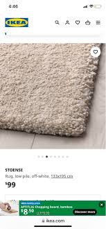 ikea stoense rug carpet off white beige