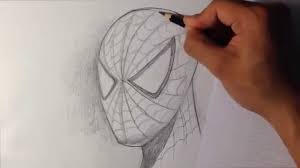 Drawing spiderman step by step. How To Draw Spider Man In Fine Art Style Easy Drawings Youtube