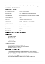Resume Sample Chartered Accountant Company Secretary