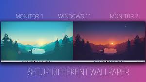 wallpaper on dual monitor in windows 11