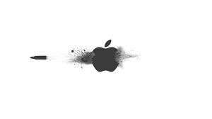 ay46 apple logo i white minimal