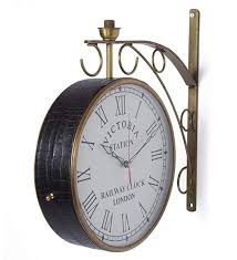 Black Victoria Railway Clock