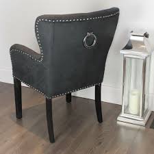Shop over 420 top dining room chairs with arms and earn cash back all in one place. Black Studded Dining Chair With Arms Dining Room Chairs Upholstered Dining Room Chairs Modern Dining Chairs