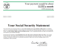 social security benefits statement