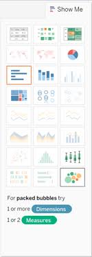build a packed bubble chart tableau