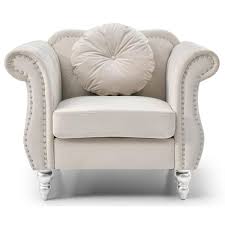 Andmakers Hollywood Ivory Chesterfield