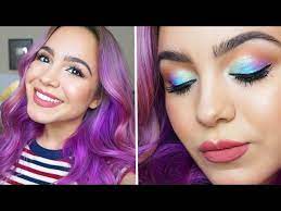 pastels and blue spring makeup tutorial
