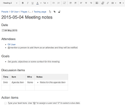 Meeting Notes Blueprint Atlassian Documentation
