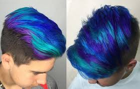 Purple hair with dark grey hoodie and ripped jeans and matching shoes. 15 Handsome Undercut Hairstyles For Boys Child Insider