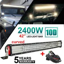 10d 4 Row 42 Inch Curved 2400w Led Light Bar Combo Flood Spot Lamp Boat 40 44 Ebay