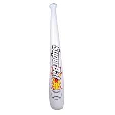inflatable white baseball bat toy