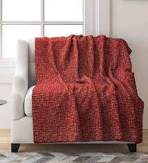 maroon chenille solid 55x49 inch