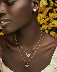 ari heart rose gold pendant necklace in
