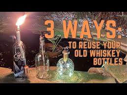 3 ways to reuse old whiskey bottles