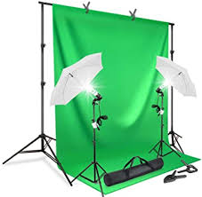 Amazon Com Limostudio Agg412 Photography Continuous Umbrella Studio Light Lighting Kit With Chromakey Green Screen Photo Background Backdrop Stand Support System Photo Studio Support Equipment Camera Photo