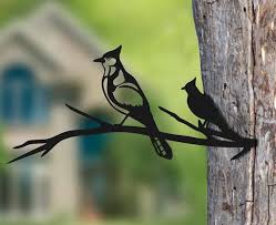 metal bird metal garden art