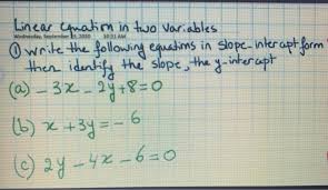 September Linear Equation