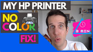 fix hp printer not printing color