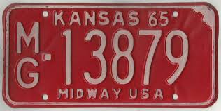 Kansas 1965 car license plate Montgomery Co. #MG-13879 | Kansas License  Plates