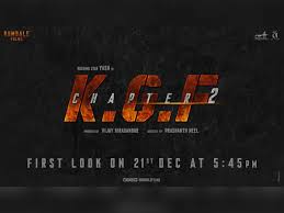 Kgf Chapter 2 Very First Appearance Poster Gets Release