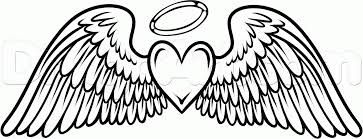 Coloring Pages Of Crosses With Wings How To Draw Angel Wings