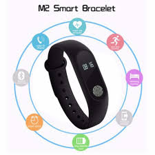 Wjs Black Bluetooth Smart Band M2 Heart Rate Monitor Waterproof Ip67 Message Call Reminder Health Fitness Tracker Wristband Smart Bracelet For Android