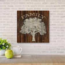 Metal Family Tree Unframed Nature Wood