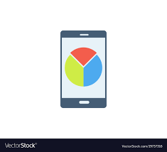 Mobile Phone With Pie Chart Icon